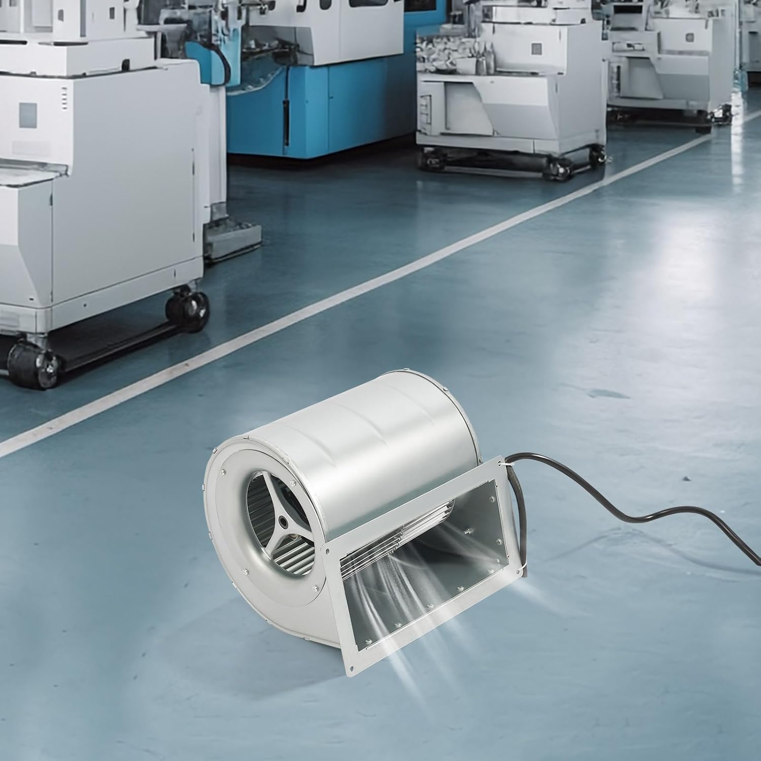 Zentrifugalgebläse 150W | Doppeleinlass | 1300 U/min | 840 m³/h Luftvolumen | 60 dB | Stahl verzinkt | Für Lüftung, Staubabsaugung, Kühlung | 220V | Mit vorgebohrten Löchern