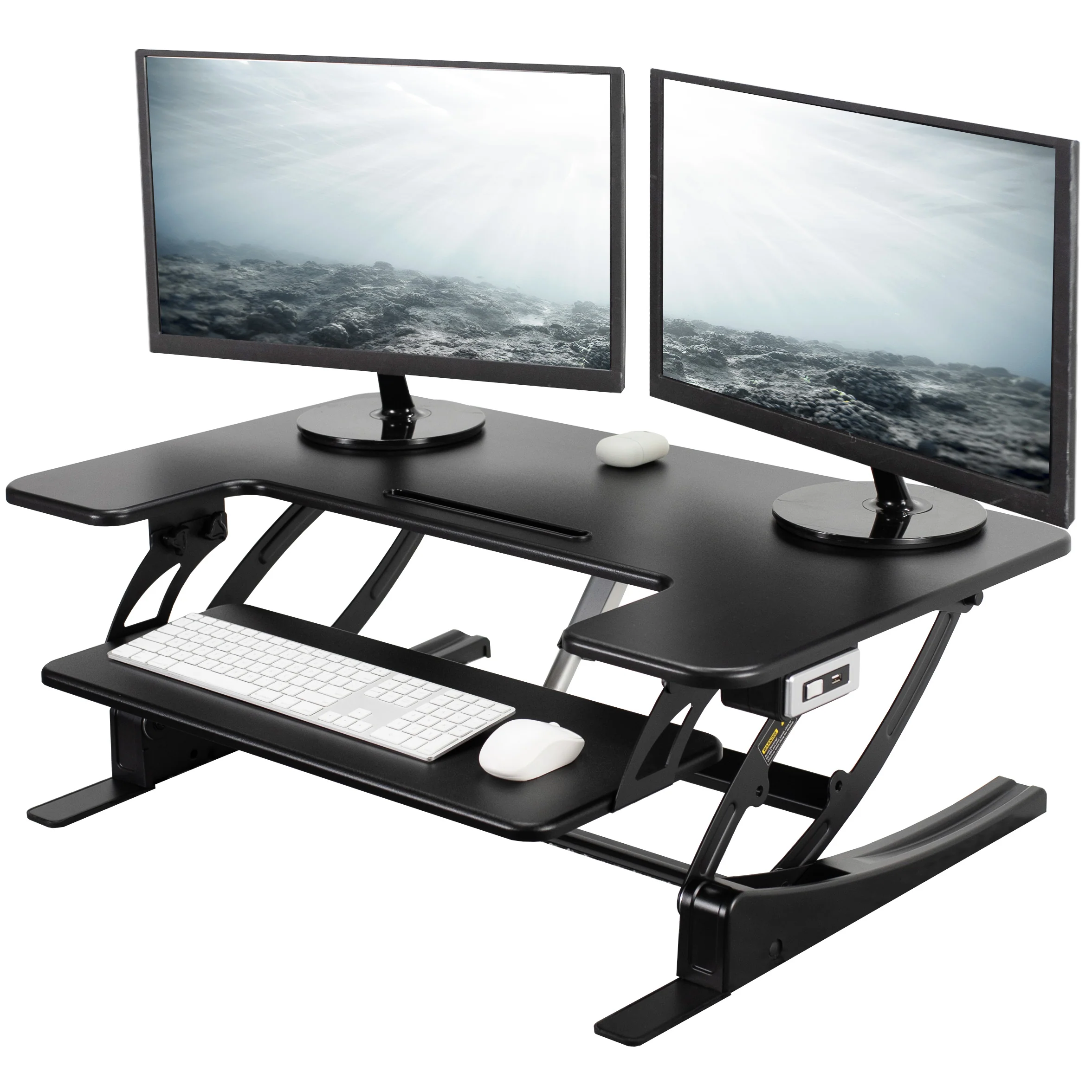 Elektrische Bureau Converter van 36�� �C Ergonomisch Zit-Sta Werkstation met Soepele Hoogteverstelling