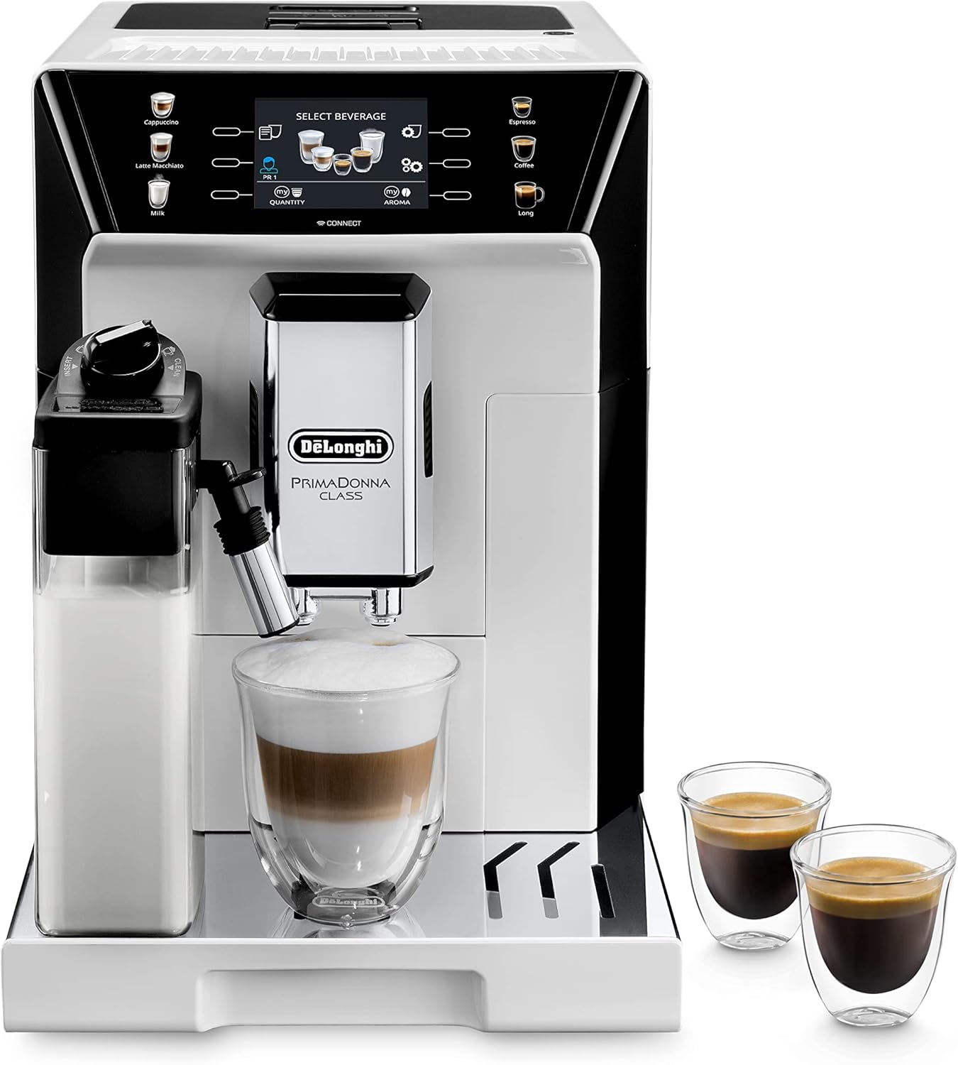 De'Longhi Eletta Evo ECAM 46.860.B Kaffeevollautomat mit LatteCrema Milchsystem, Cappuccino und Espresso auf Knopfdruck, LCD Display und Sensor-Touch-Tasten, schwarz