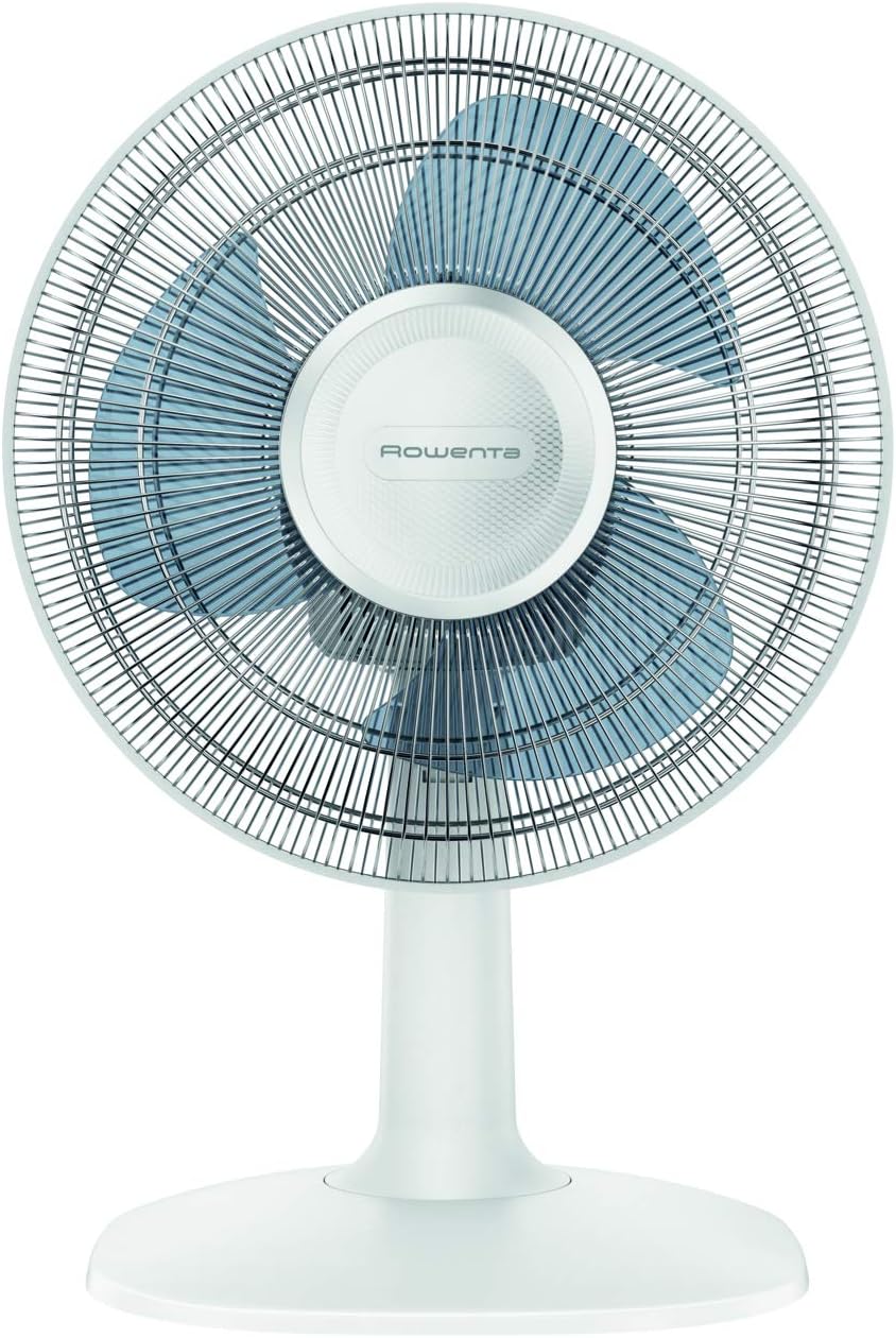 Rowenta Essential + Ventilateur de table, Haute performance, Silencieux, 2 vitesses, Compact, Oscillation et orientation réglables VU2310F0