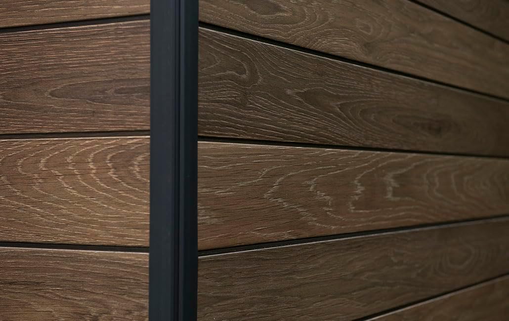 Keter Gartenhaus Signature 11x7, Gerätehaus Kunststoff in Holzoptik, 340x218x226 cm, abschließbar, mit Bodenplatte