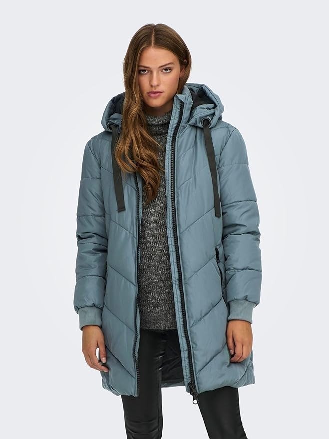 JDY Damen JDYSKYLAR Padded HOOD JACKET
