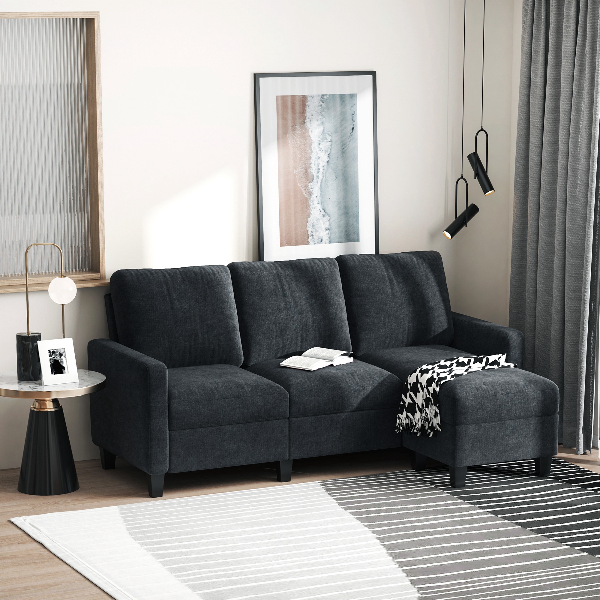 Keukenkast, keukenbuffet met lade, multifunctionele kast met 2 open niveaus, 2 kasten, vitrinekast met anti-kantelbeveiliging, voor woonkamer, wit, 100 x 40 x 180 cm