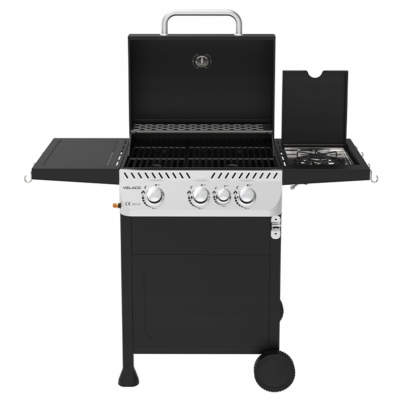 GRILL GAZOWY OGRODOWY ZEUS-B RUSZT ŻELIWNY 11,5KW + POKROWIEC
