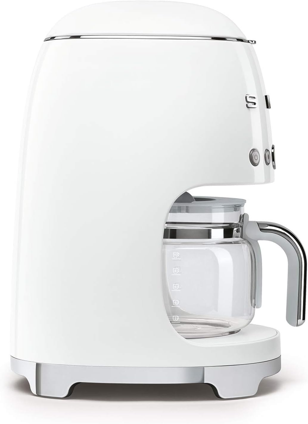 Smeg, DCF02BLMEU, Filter-Kaffeemaschine, Aroma und Autostart-Funktion, Glaskaraffe bis 12 Tassen, 2 Intensitätsniveaus, Warmhaltefunktion, 1050W, Mattschwarz