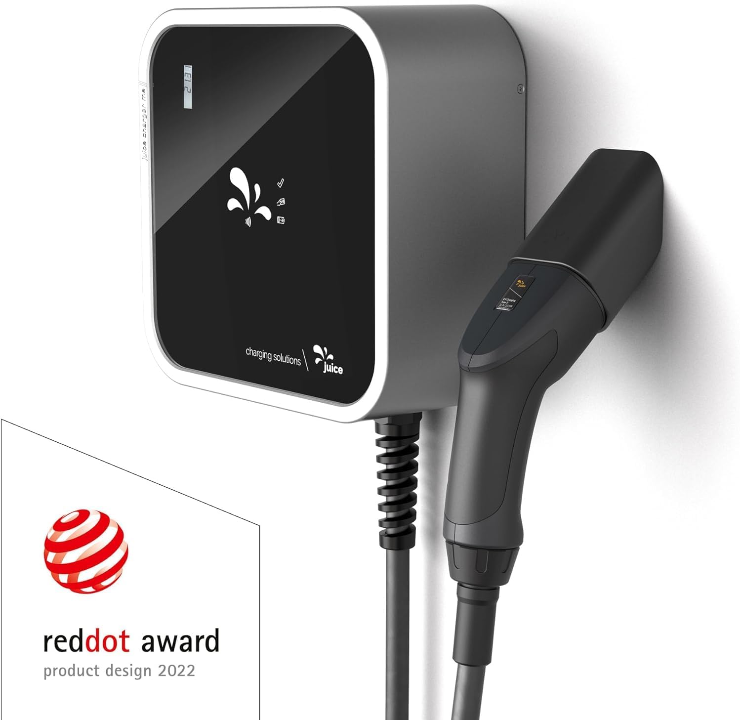 Juice Charger Me 3 - Wallbox 11kW mit Stromzähler, LAN, RFID, Ladestation für alle E-Autos, Typ 2 Ladekabel - Made in Germany