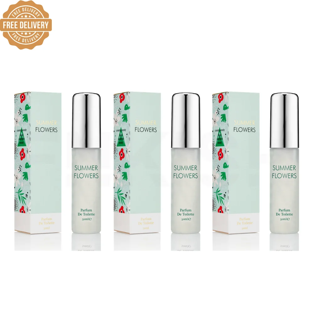 3 x Milton Lloyd Summer Flowers Womena??s Perfume 50ml EDT