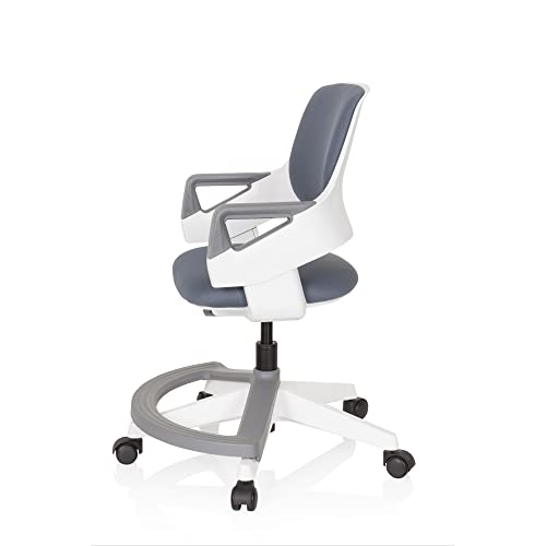 HJH Office 640510 Sedia da Ufficio Girevole per Bambini KID FLEX Tessuto, Sedia da Scrivania con Poggiapiedi, Regolabili in Altezza, Grigio : Casa e cucina