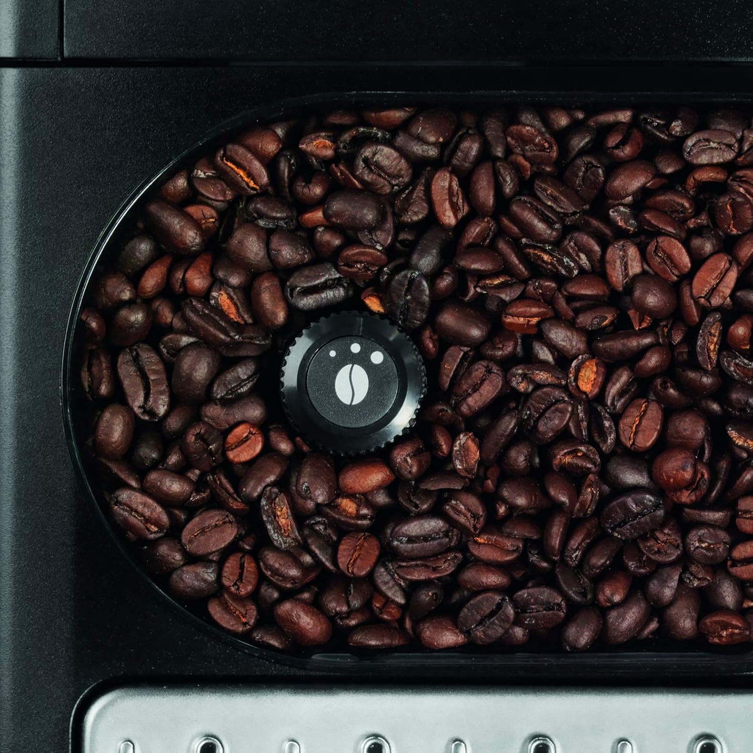 Krups Essential Kaffeevollautomat mit Milchschlauch, 2-Tassen-Funktion, LCD-Display, Einfache Reinigung, Kaffeemaschine, T��V-Siegel, Schwarz, EA816031