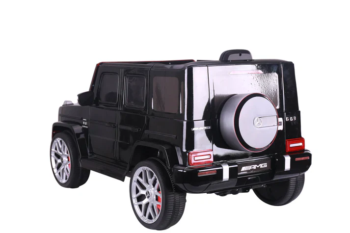 Kids Mercedes G63 G wagon 12v Ride on Car SUV with Remote - Black - With High Doors