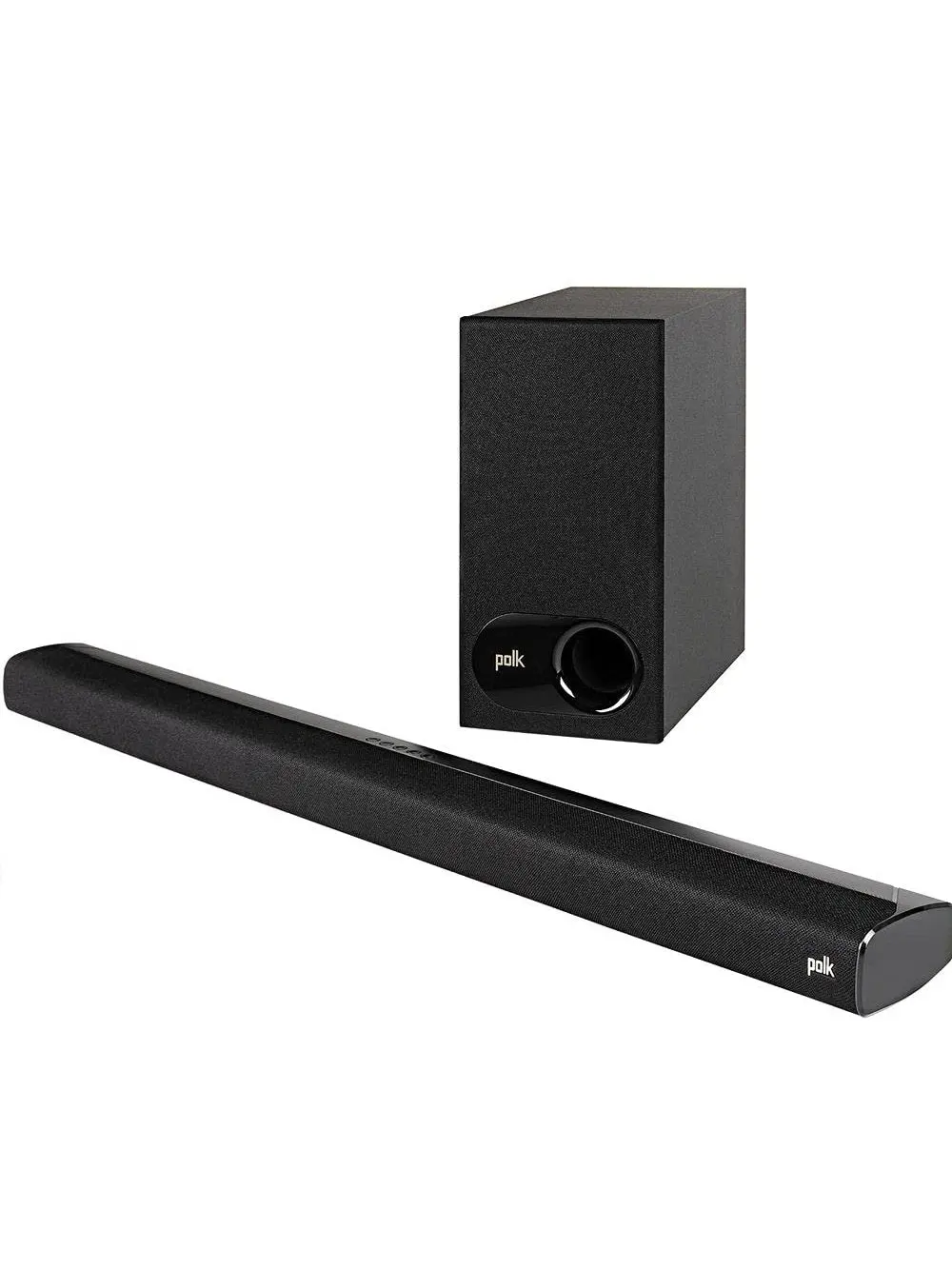 Polk Audio Signa S2 Low Profile TV Sound Bar, Works with 4K & HD TVs, Wireless Subwoofer, Includes HDMI & Optical Cables, Bluetooth Enabled, Black