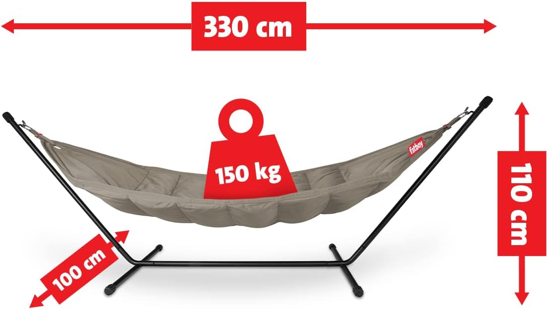 Fatboy 9001017 headdemock Hängematte, taupe -schwarz rack