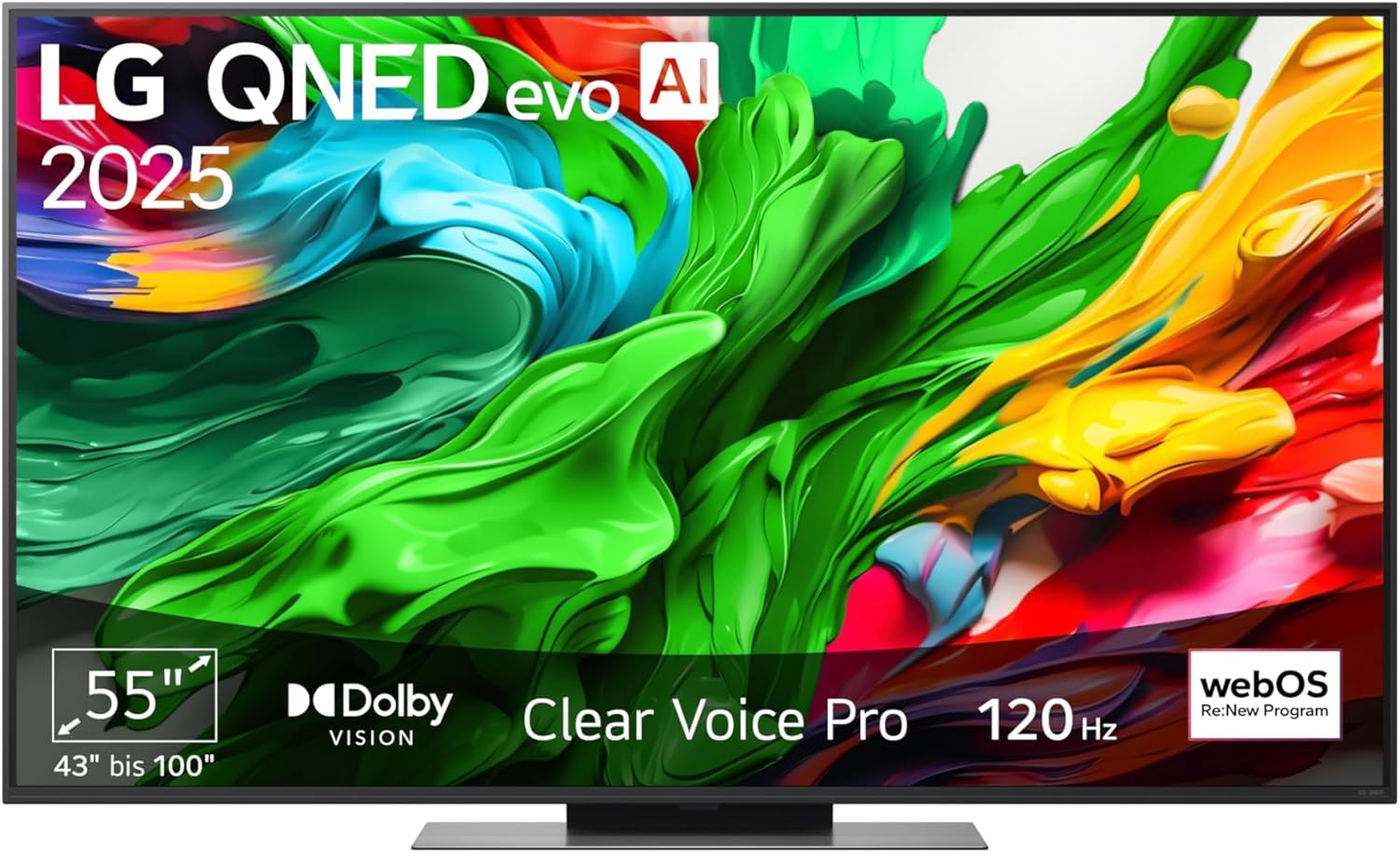 LG 55QNED86A6A TV 55 Zoll (139 cm) 4K QNED evo AI TV (α8 Gen2 4K AI Prozessor, webOS 25, 120Hz) [Modelljahr 2025]