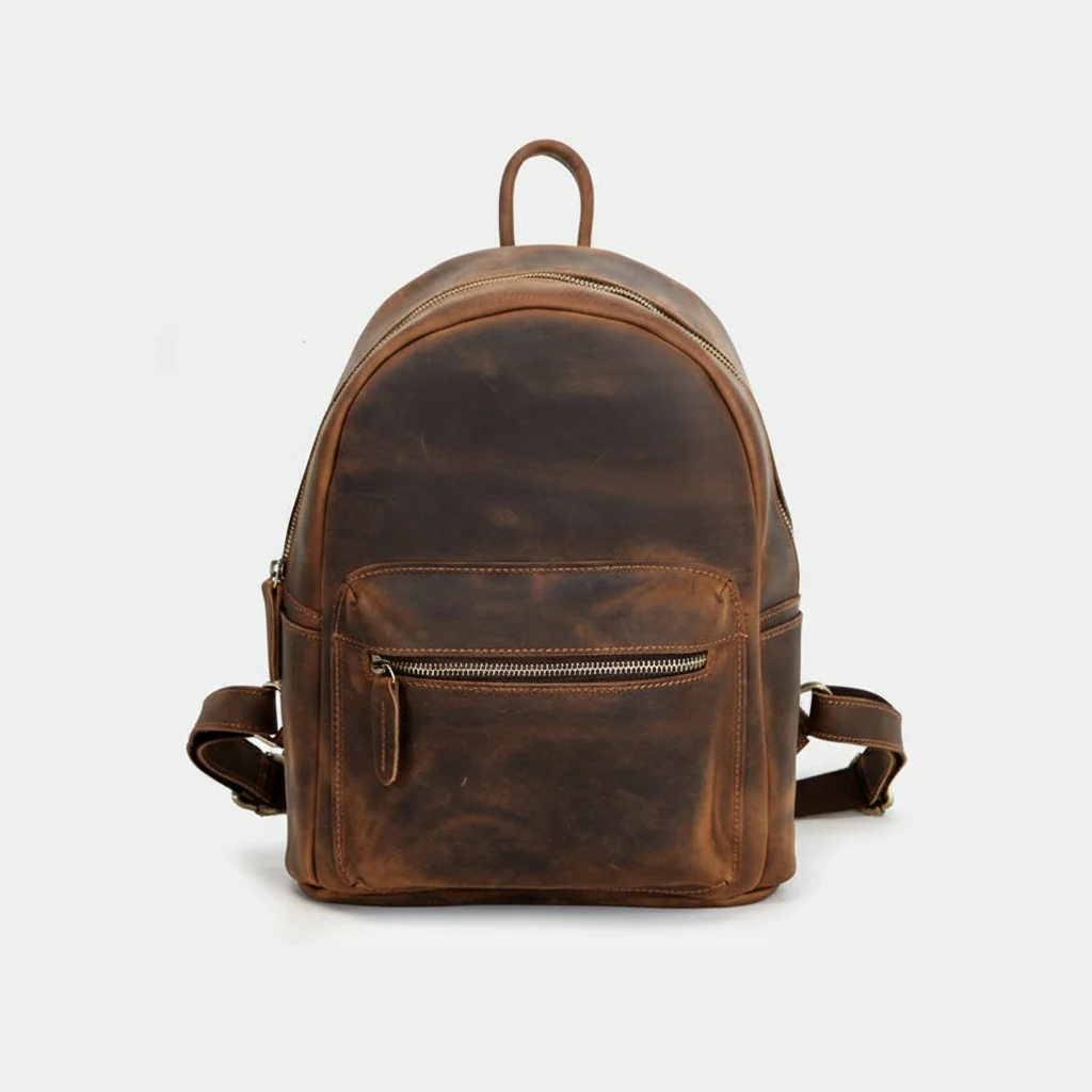 13 inch Laptop Leather Backpack Travel Office Bag