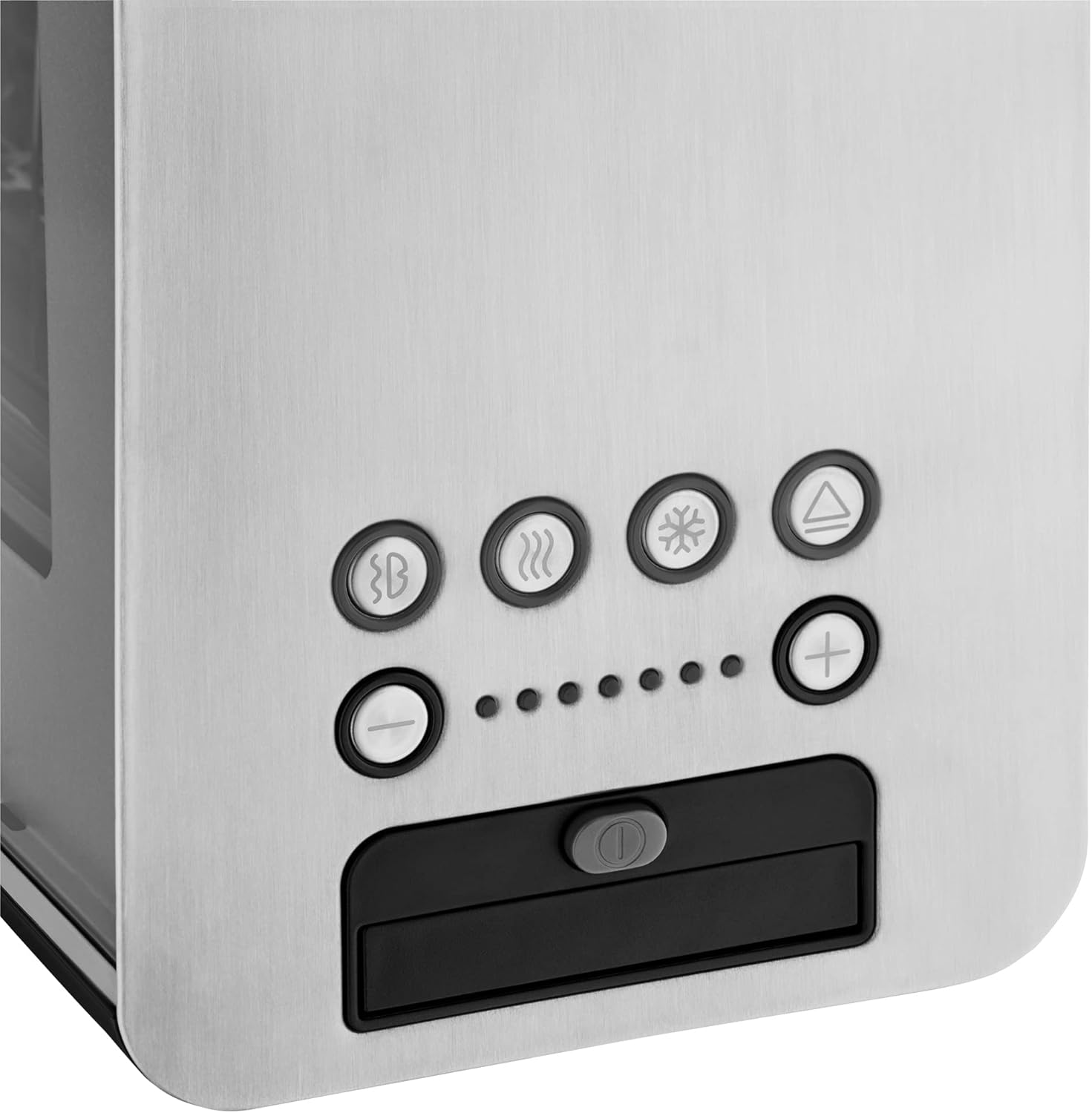 WMF Lono Toaster Glas mit Brtchenaufsatz, 2 Scheiben, XXL, motorisierte Toastaufnahme, Aufwrm-Funktion, 7 Brunungsstufen, Toaster edelstahl matt