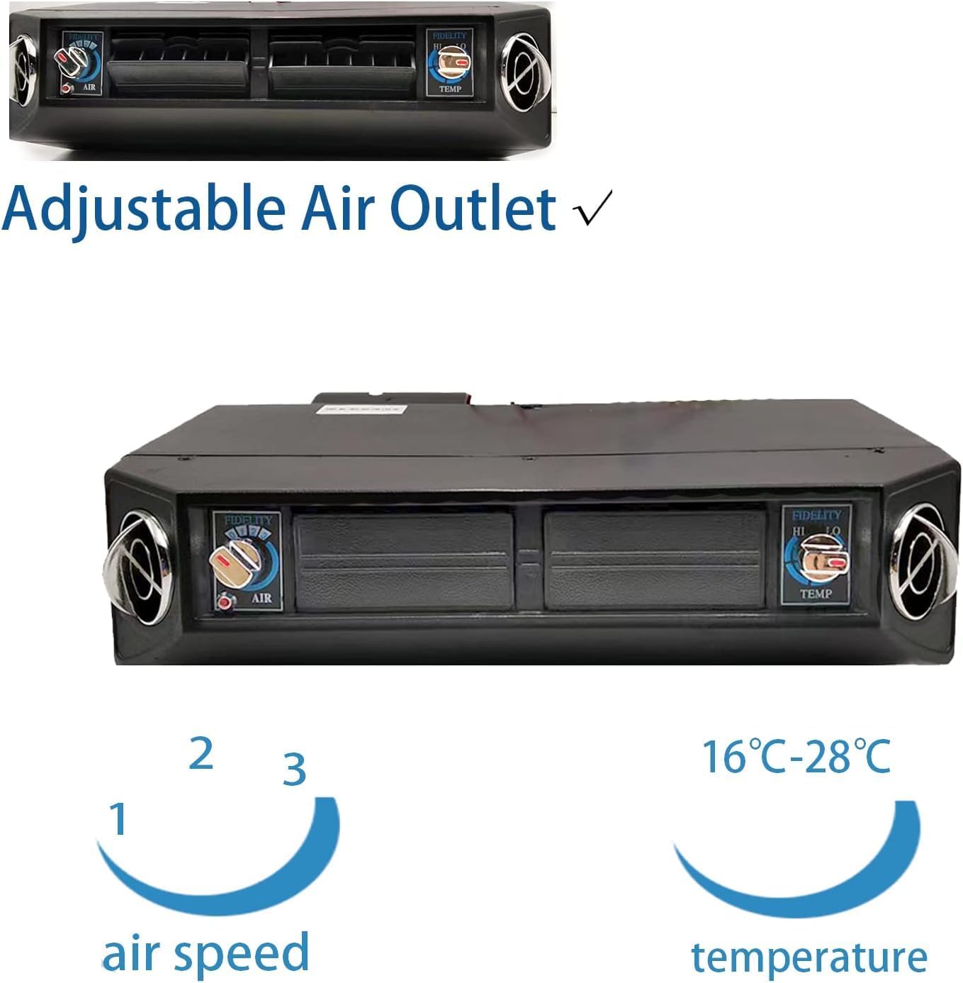 Kit de aire acondicionado eléctrico 12 V para debajo del salpicadero, sistema universal de CA 12V, apto para furgoneta, auto, RV, camión, autocaravana, barco, autobús