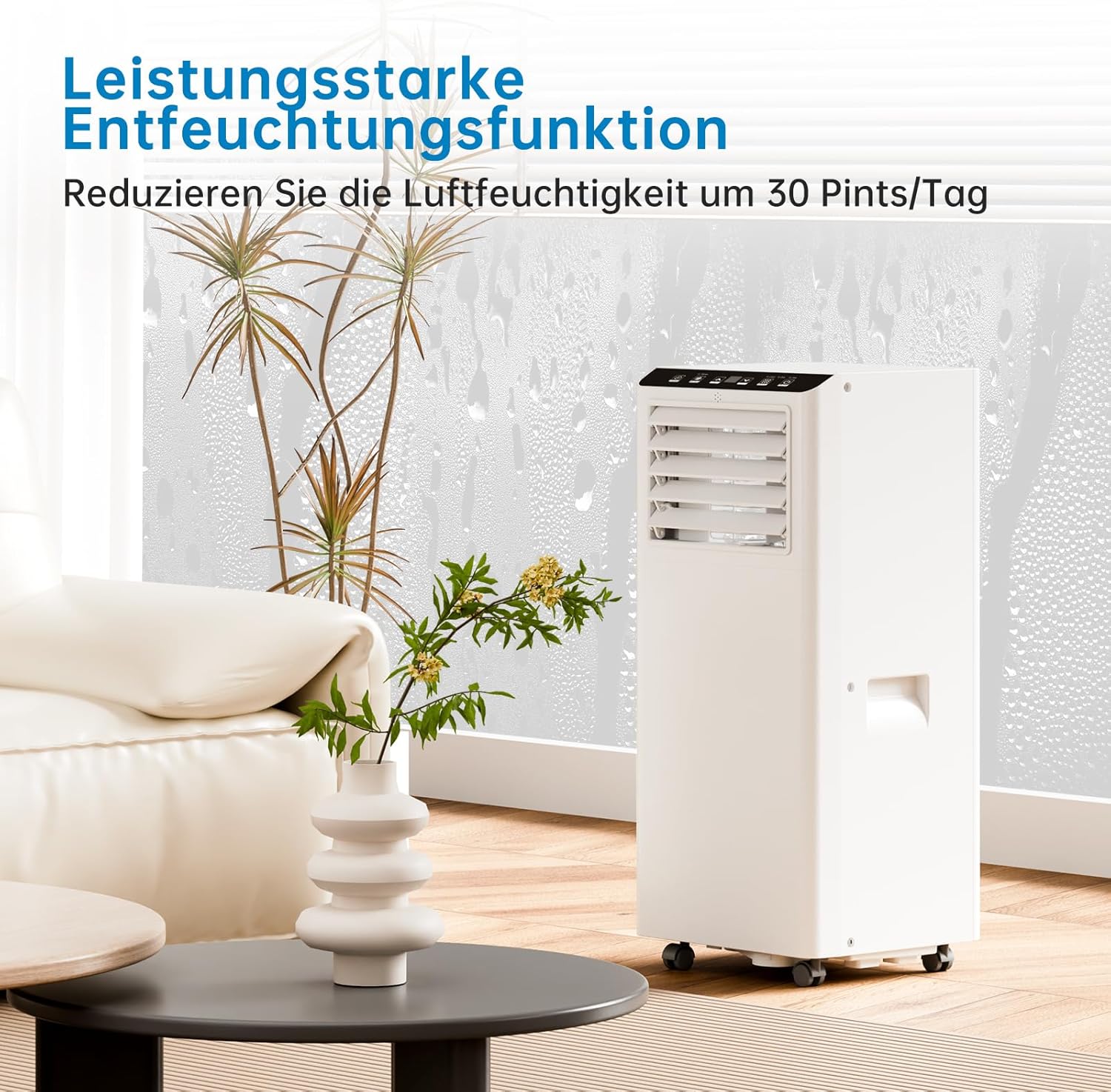 Mobile Klimaanlage 7000 BTU, Mobile Klimageräte mit Abluftschlauch, Mobile Klimaanlage Leise