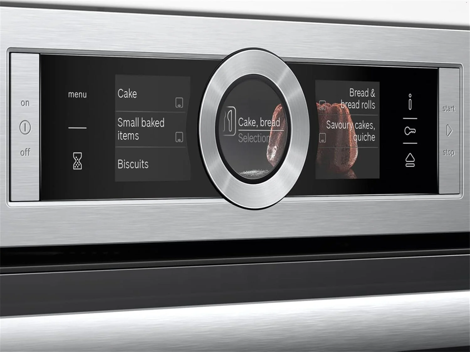 Bosch HMG7361B1, Serie 8 smarter Einbau-Backofen mit Mikrowellenfunktion, 60 x 60 cm, Made in Germany, Schwarz, Air Fry, Digitaler Bedienring, Touchdisplay, Automatikprogramme, Reinigungsunterst��tzung