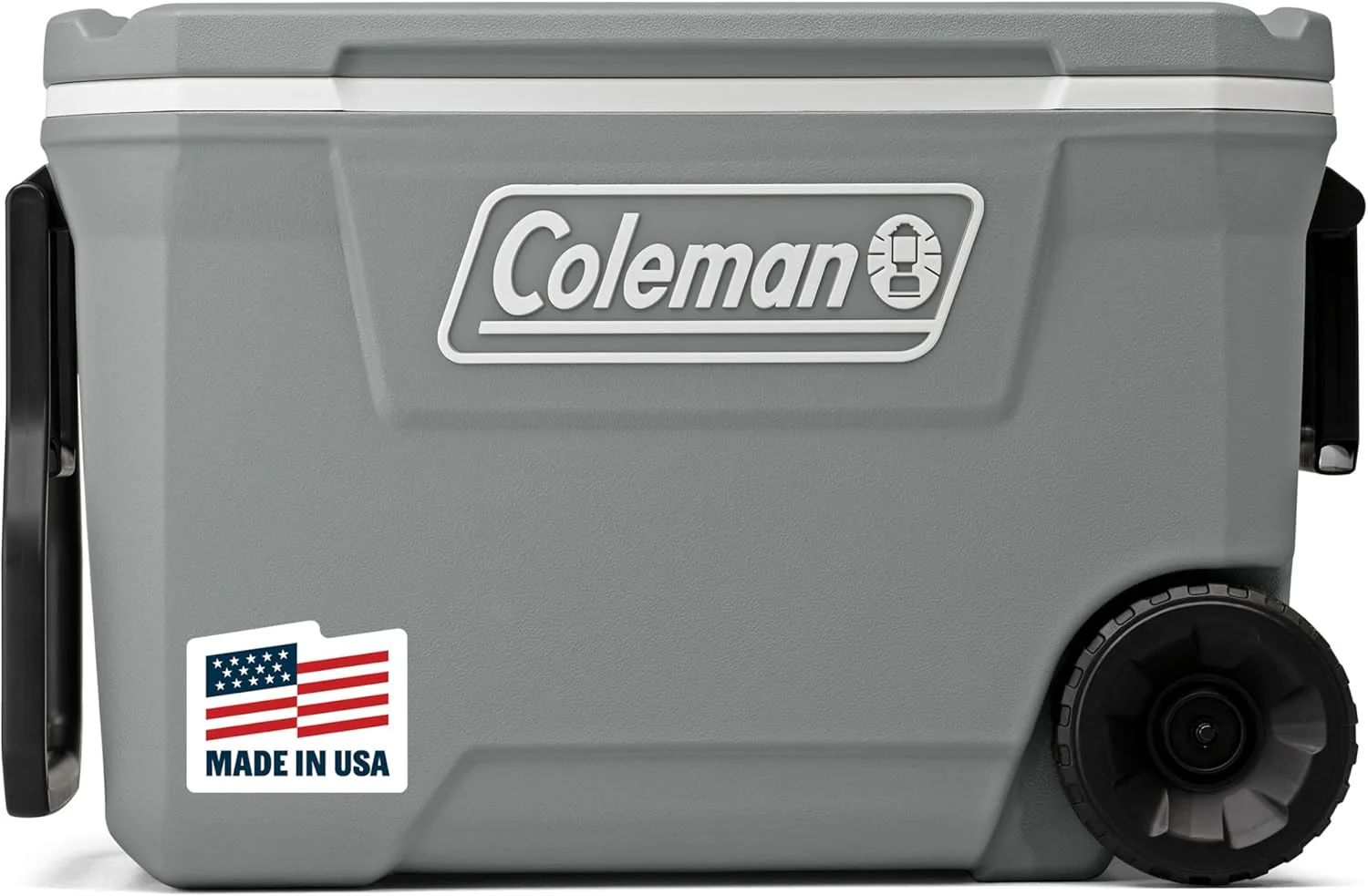 Coleman Insulated Portable Rolling Cooler with Wheels, Leak-Proof Outdoor Hard Cooler, Keeps Ice for Up to 5 Days, 100 Quart