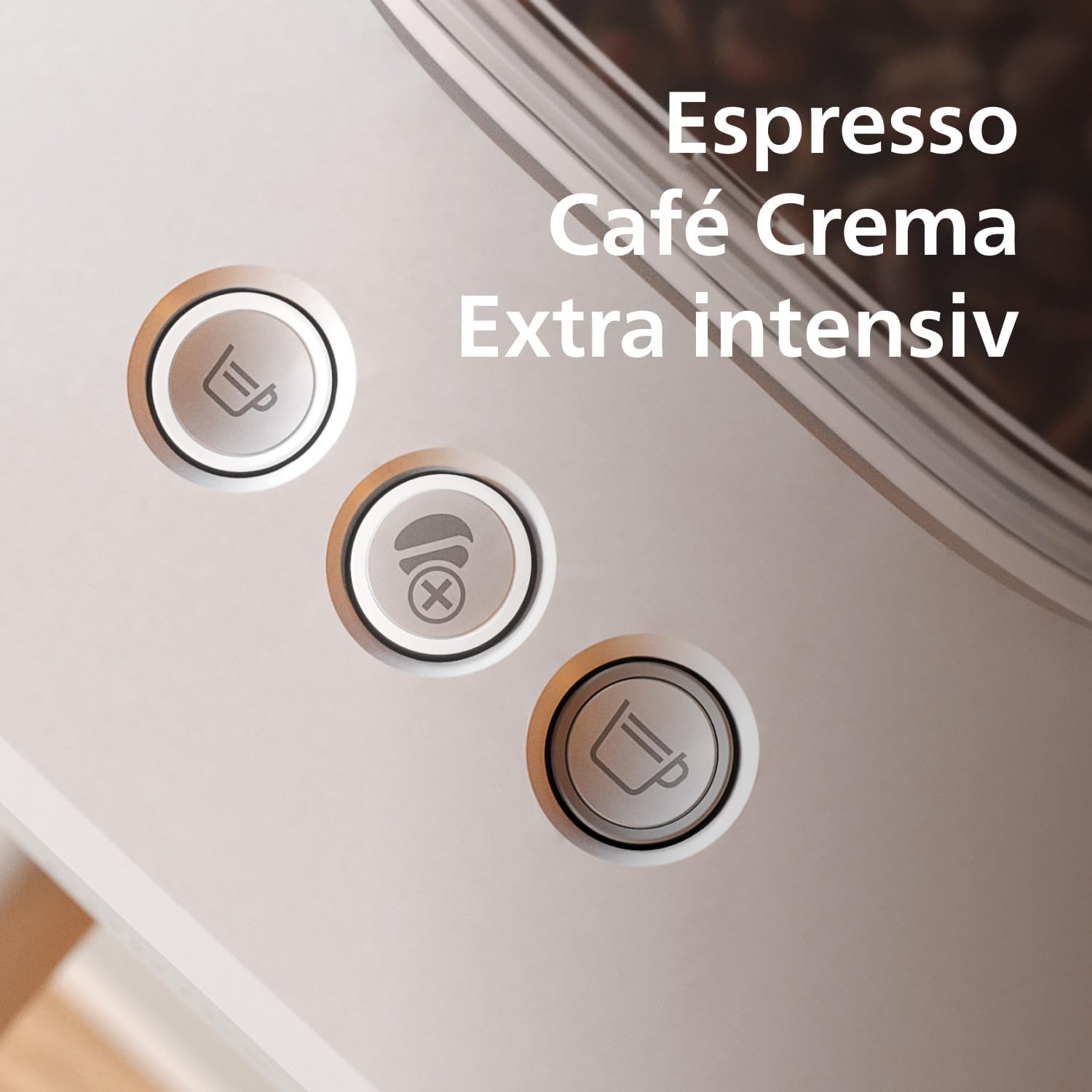 Baristina Espressomaschine – Automatisches Mahlen, Tampen & Brühen,16 Bar, Kaffeemaschine mit Mahlwerk & Siebträger, leichte Reinigung, Espresso & Café Crema, Naturweiß/Mangogelb (BAR305/03)