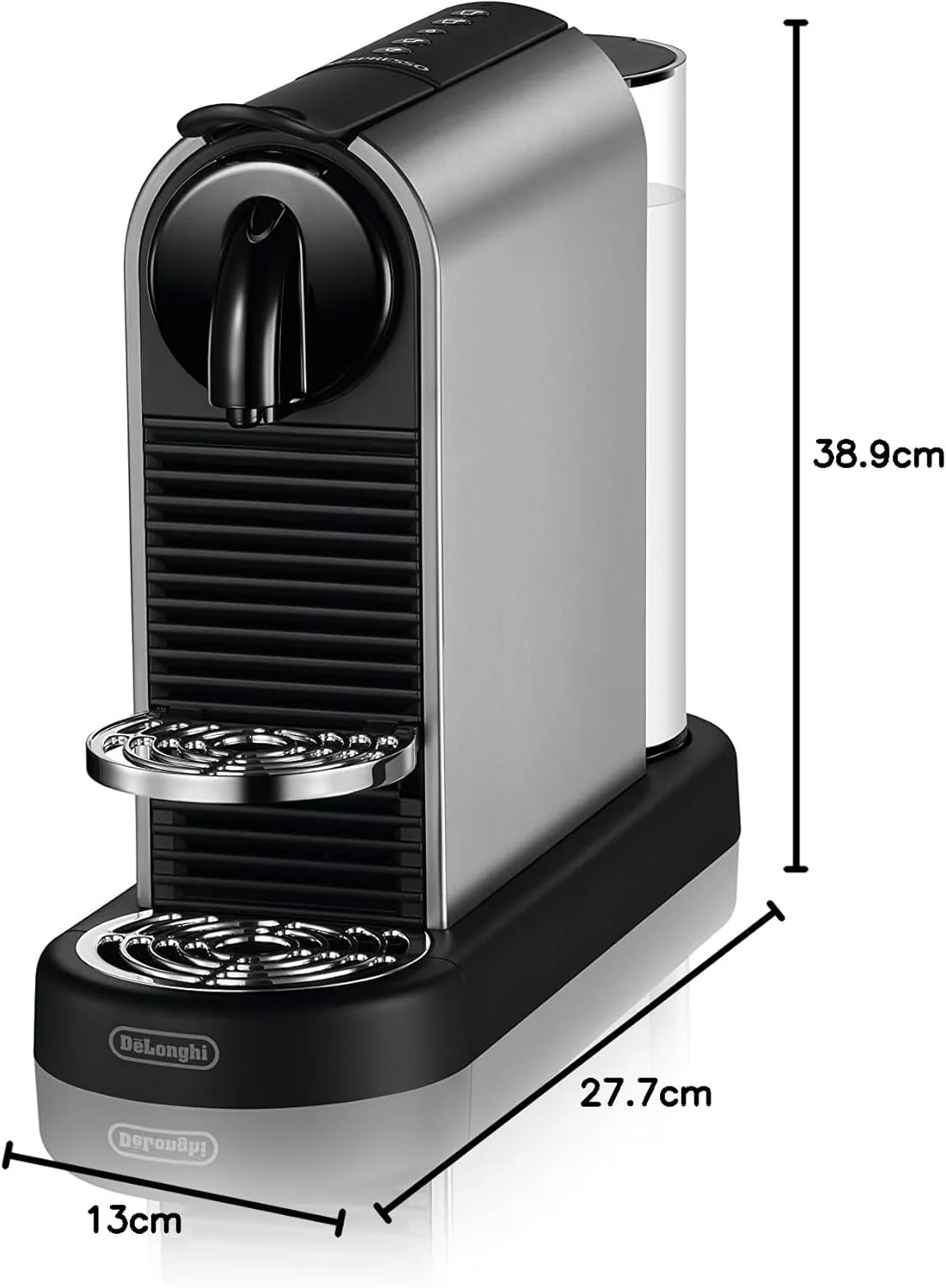 Nespresso De'Longhi EN267.BAE Citiz koffiezetapparaat met melkopschuimer, energiebesparende functie, 1710W, 1 liter, 37.2 x 21.8 x 27.7 cm, zwart