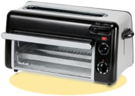 Tefal Toast n’ Grill TL6008 | 2 in 1 Toaster und Mini-Ofen | Sehr energieeffizient und schnell | 1300 Watt | 43.5 x 28.5 x 22.5 cm | Schwarz/ Alu matt | 220-240V | 50-60Hz