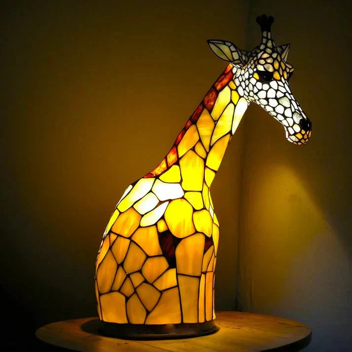 Tischlampe im Tierdesign aus Glas