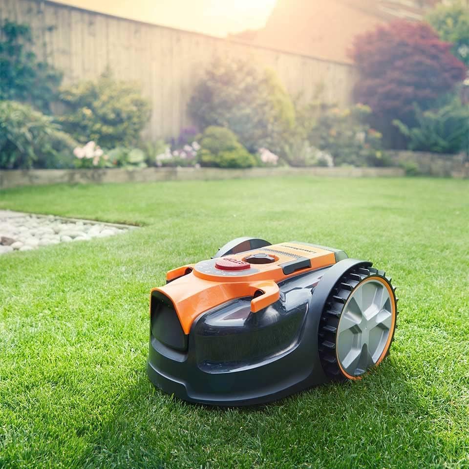 VBRM16 OcuMow Mähroboter kabellos für geeignet für bis zu 150 m2 Selbstfahrender Rasenmäher Roboter Hindernisvermeidung Geraeuscharm mähroboter ohne begrenzungskabel