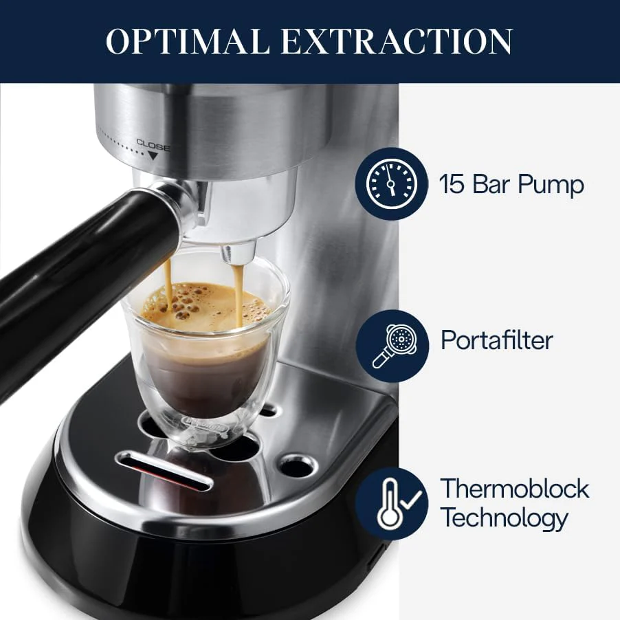 De’Longhi Dedica Espresso Machine with Manual Milk Frother