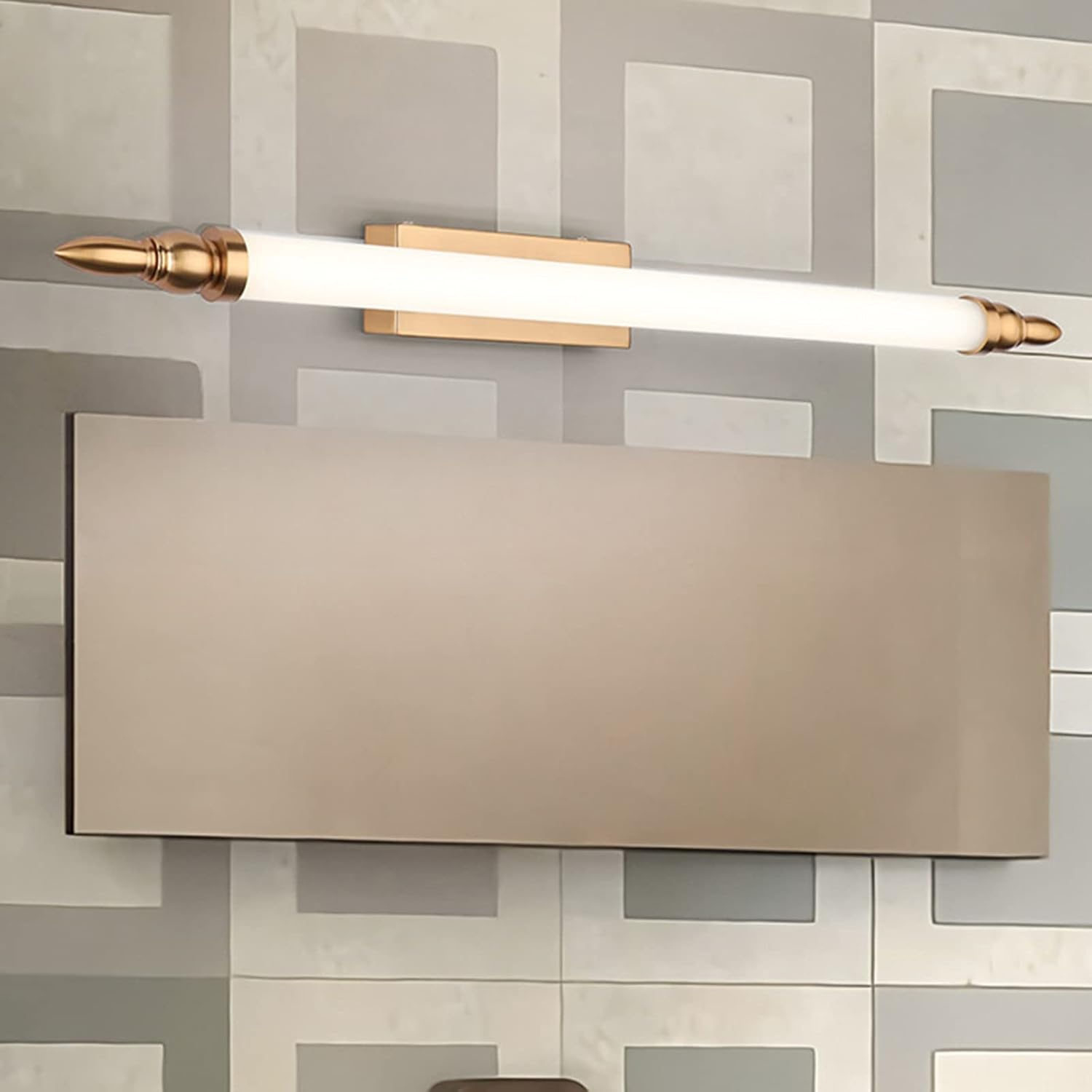 Eitelkeitsbeleuchtung, einfache Moderne Spiegelfrontleuchte, goldenes amerikanisches LED-WC, feuchtigkeitsbeständig, Badezimmer, Schminktisch, Schmiedeeisen, Acryl, Kunstlampe, Badbeleuchtung,