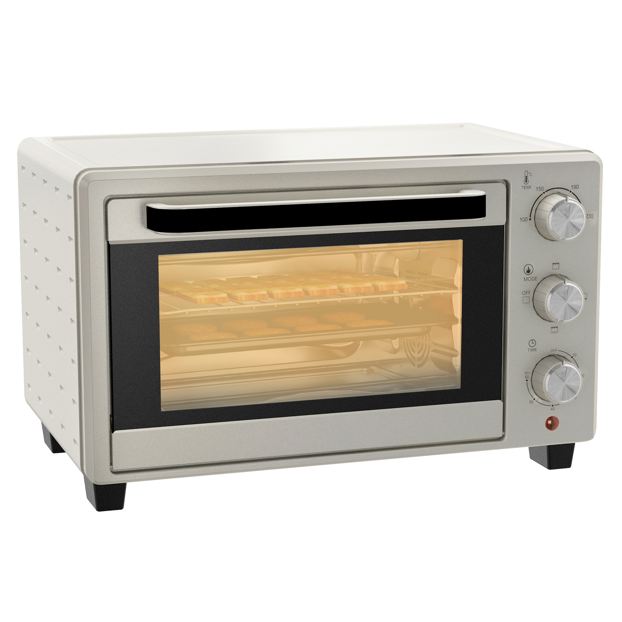 Minioven, 3 Kookmodi, tot 230�� C, 1400W, met Accessoires, 46x38,5x29cm, Cr��me