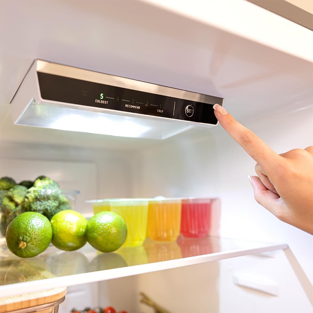 Cecotec Kühl-Gefrierkombination Bolero CoolMarket Combi 250 WD Grey Glass D. Inverter Plus Kompressor Kühl-Gefrierkombination Graues Glas 180x55cm, 250L, No Frost, Wasserspender, Energieklasse D