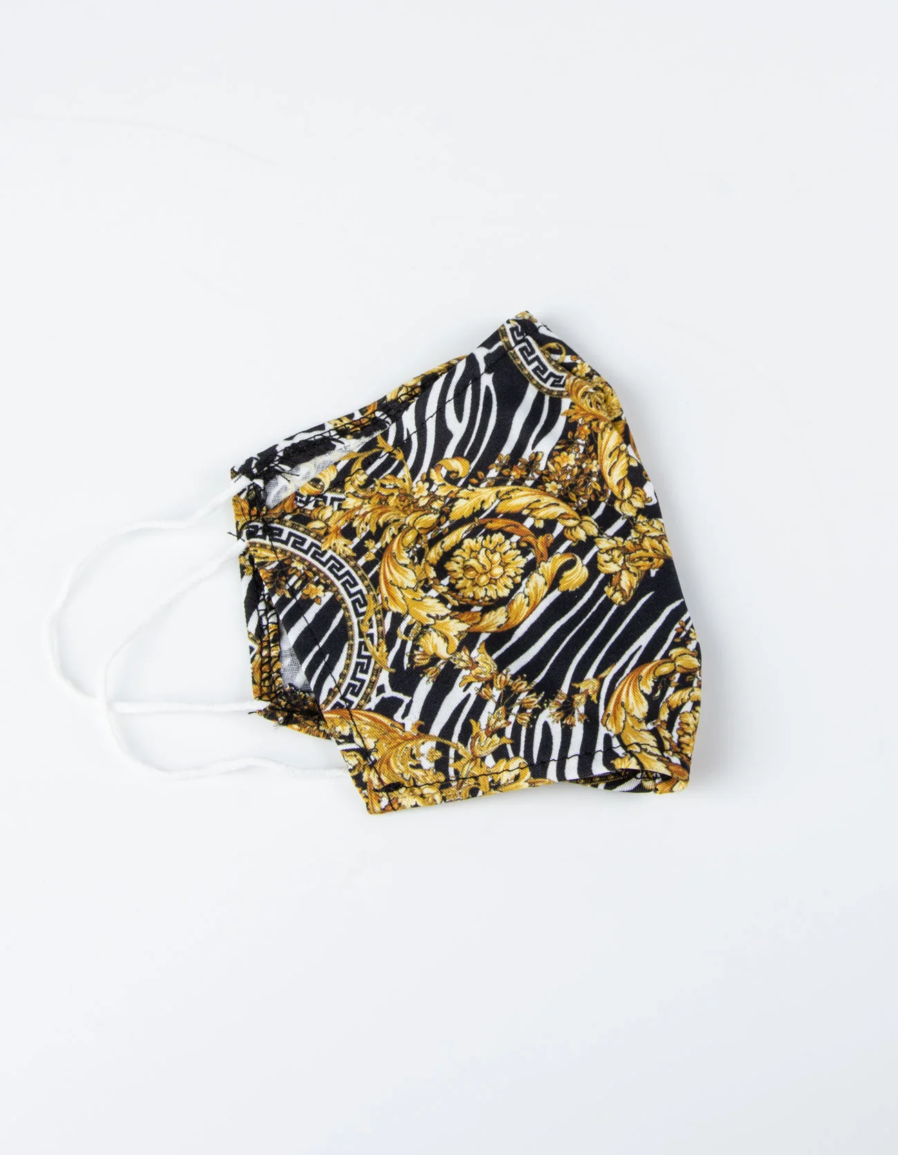 Zebra Ornate Print Face Covering