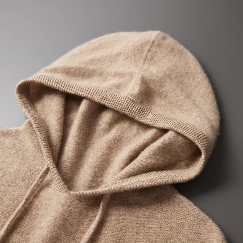 Kaschmir-Hoodie �C 100 % Merinowolle
