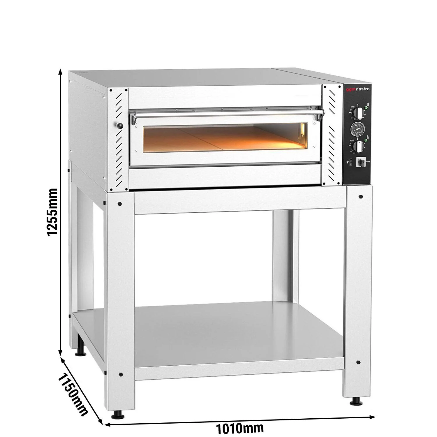 Elektrisk pizzaovn �C 6�� 30 cm (dyp) �C manuell �C inkl. understell