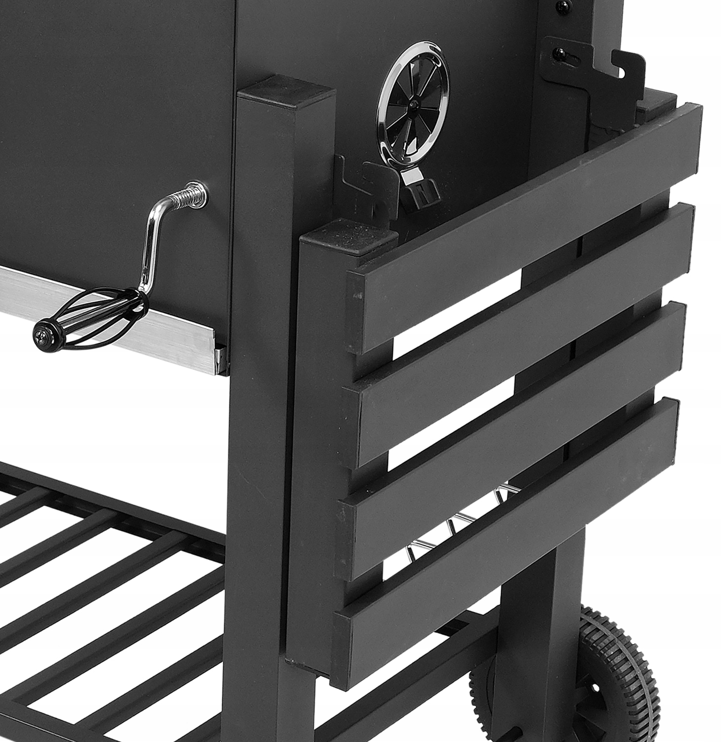 DUŻY GRILL WĘGLOWY XXL REGULOWANY ŻELIWNY RUSZT 78x42,5mm 3 PÓŁKI LUND