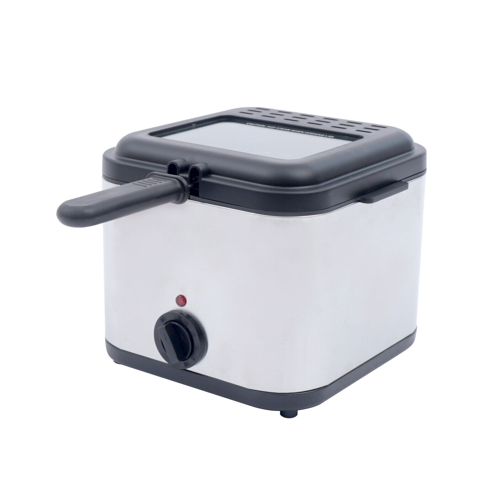 2025 Compacte Frituurpan van 1000W en 2,5L met Mand, Transparant Venster en Olie-afvoerhaak