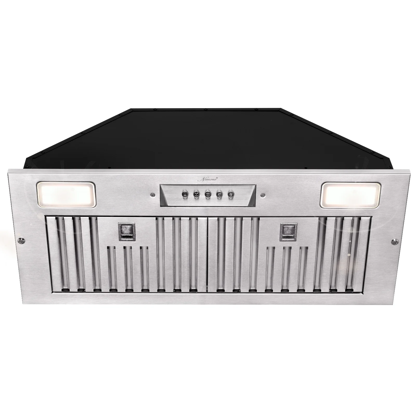 2025 30 Inch Ingebouwde Afzuigkap, 600 CFM, Ingebouwde Keukenextractor met 3 Snelheden, Ultra Stille Werking, Roestvrij Staal, Vaatwasserbestendige Filters, Warm Wit LED Verlichting