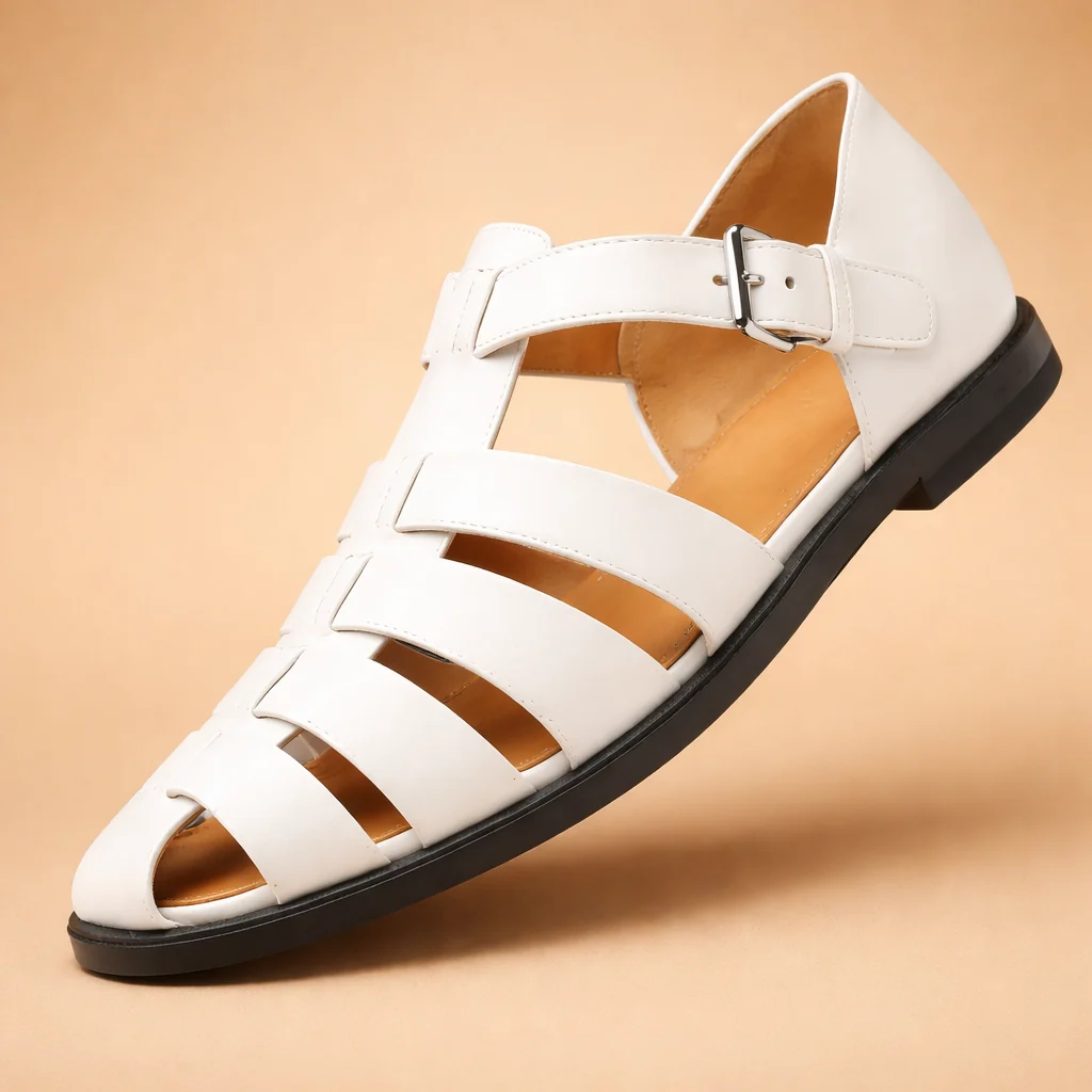 Herren Sandalen mit Riemen | Klassische Sommerschuhe f��r M?nner | Bequeme und atmungsaktive Riemensandalen f��r den Alltag
