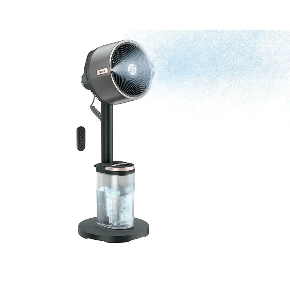 2025 Ventilador Shark FlexBreeze Pro Mist FA300UK – Ventilador portátil con nebulización para interior y exterior – Carbón gris