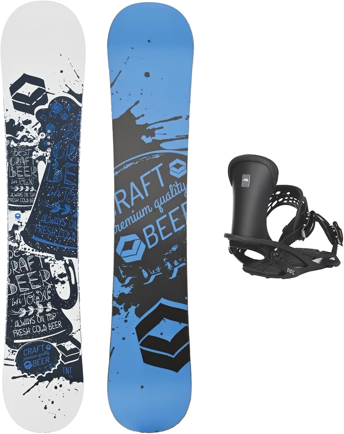 FTWO Set Snowboard TNT Blau 146cm mit Pipe Bindung M Sale