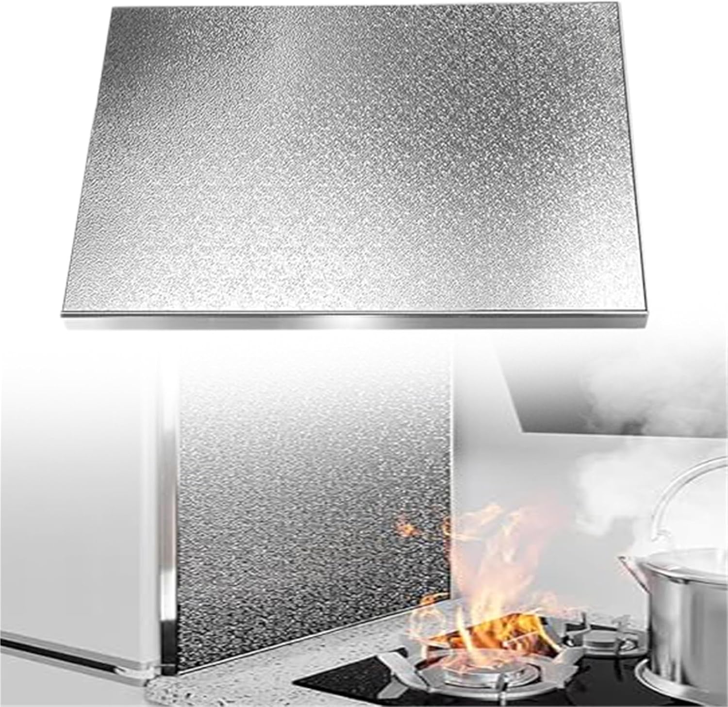 Generisch Hochwertiger magnetischer Hitzeschutz für Gas- und Elektroherde – wasserdichte und ölbeständige Kühlschrank-Thermoplatte (122 x 20 cm) – Effiziente Wärmeisolierung und Schutz