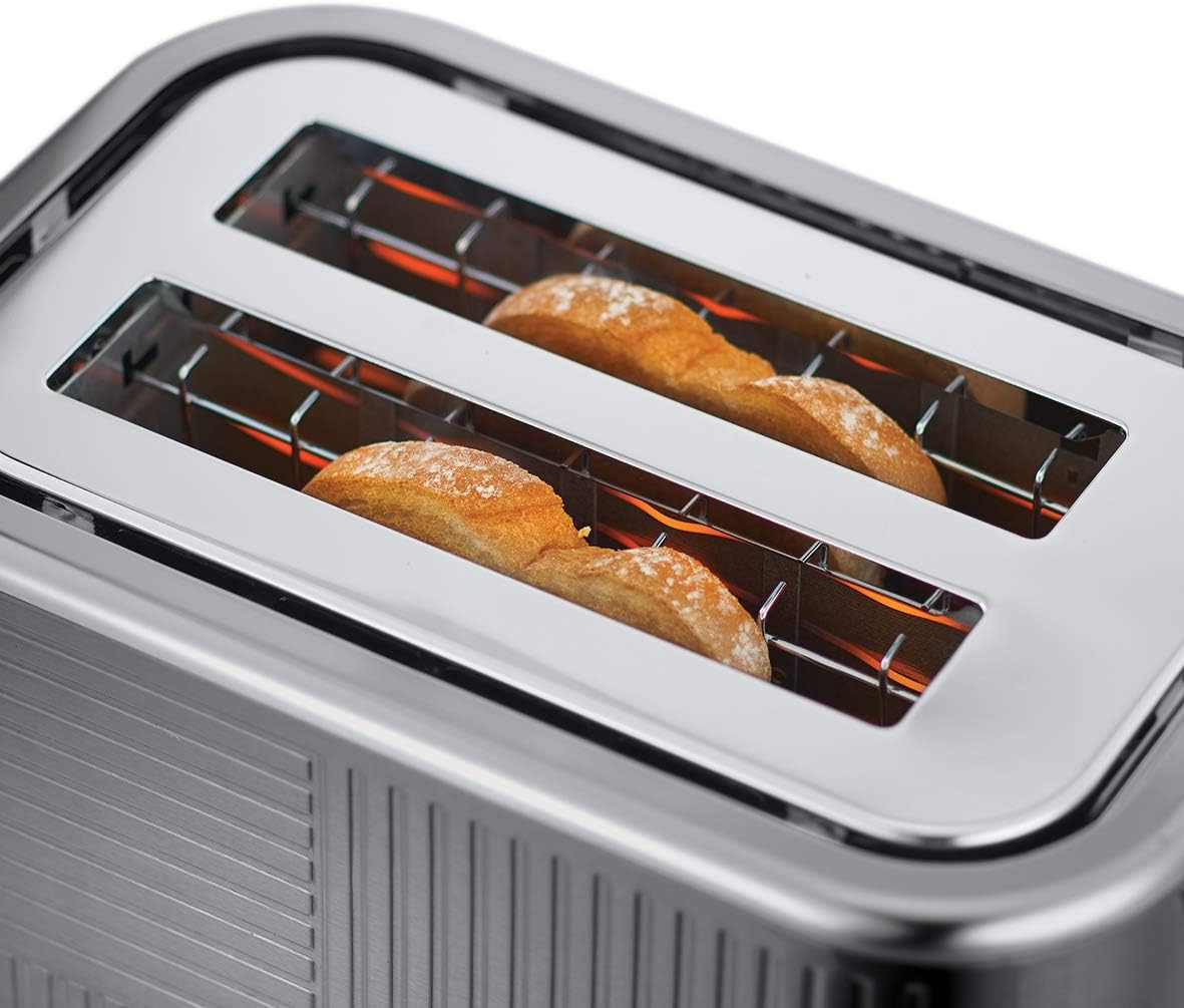 Russell Hobbs GeoSteel Frühstückset Toaster, Wasserkocher und Kaffeemaschine