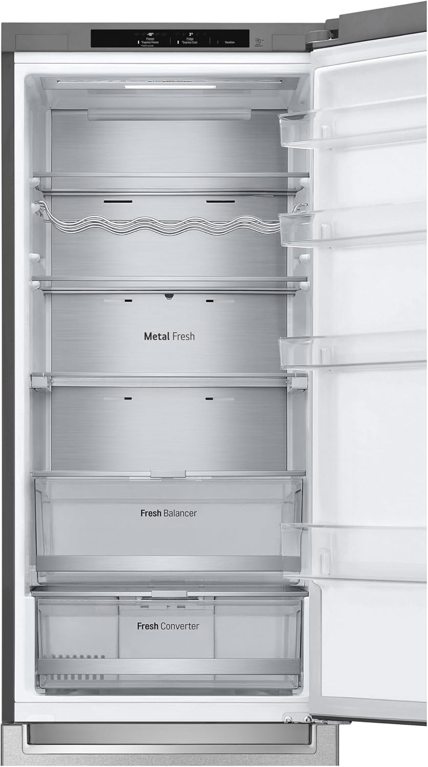 LG GBBW726CPY Fit&Max Kühl-/Gefrierkombination (475 L, Energieklasse C) vollintegrierbar oder freistehend mit FRESHConverter+ und Total No Frost, Silber