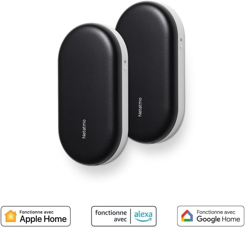 Netatmo 2er-Pack Intelligente Klimasteuerung, Vernetzte Klimaanlage für die Hitzewelle, Kompatibel mit Allen Klimaanlagen und Wärmepumpen, WI-FI, Energieeinsparung, Alexa, Google, Siri, NBU-2-NAC-EU
