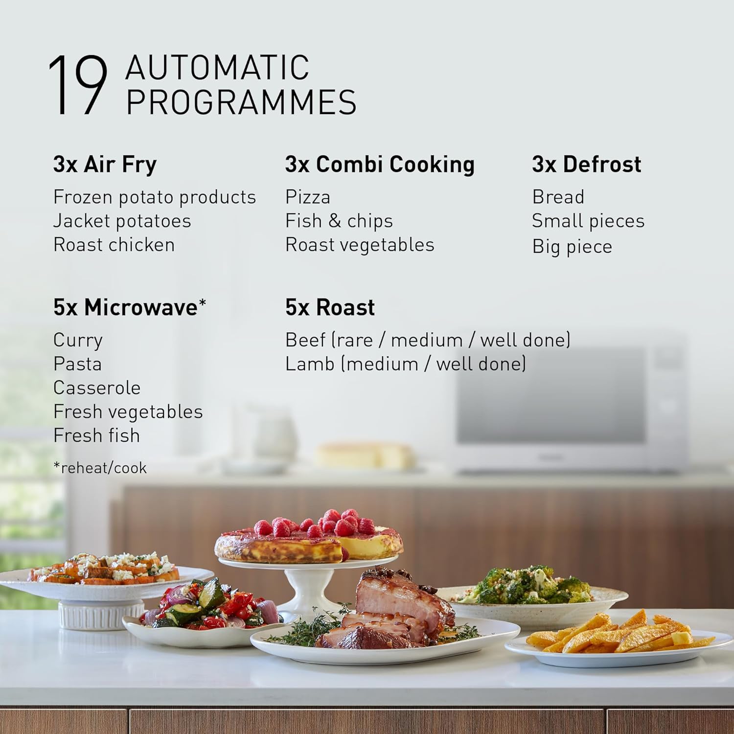 Panasonic NN-CD58RSEPG 27L 4-in-1 Kombi-Mikrowelle mit Airfryer Modus und Garkorb, 1000W Inverter, 1300W Grill, Umluft, 19 Automatikprogramme, Edelstahl