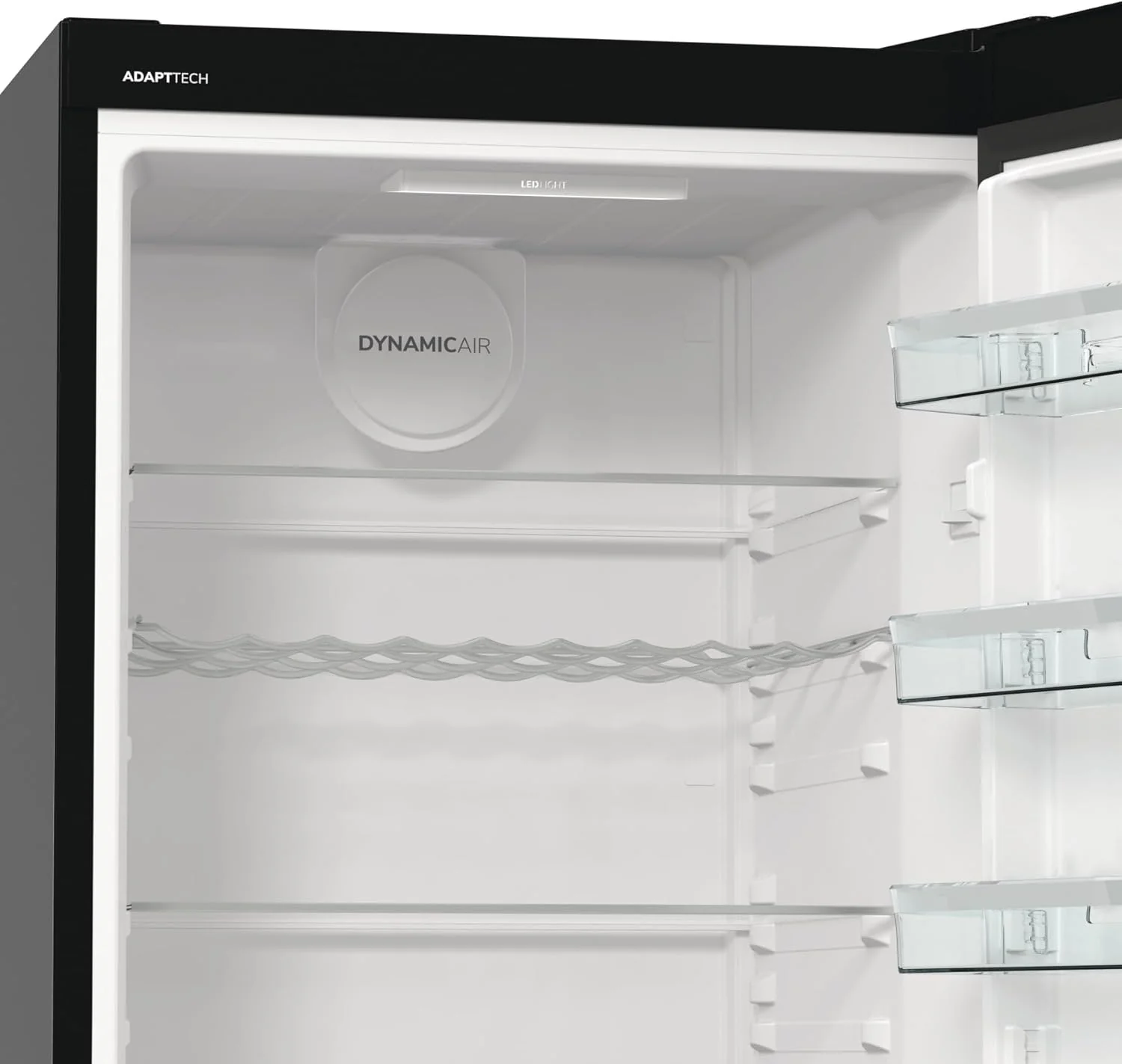 Gorenje R 619 DAXL6 Koelkast/AdaptTech/FreshZone/Snelkoelfunctie/Ventilatiekoelsysteem/LED Display/398l/185cm/EEK D/Roestvrij staal