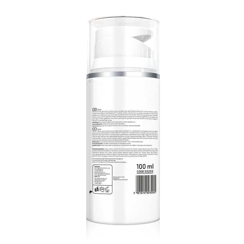 Apis DETOX Detoxifying Face Serum with Bamboo Charcoal and Ionised Silver | 100ml
