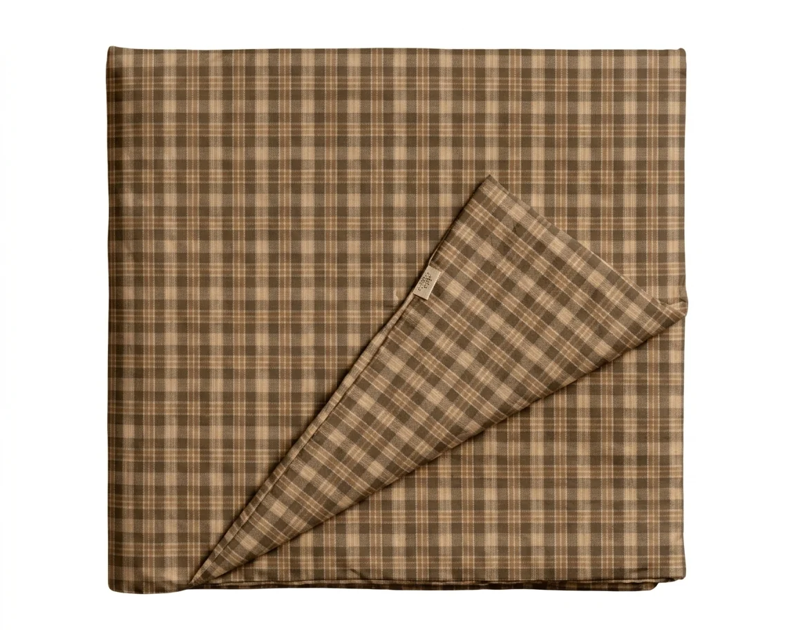 Brown Plaid Crib Quilted Blanket