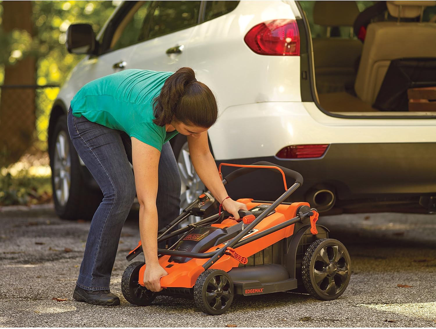 Black+Decker 2000 W 3-in-1 Elektro-Rasenmäher, 48 cm Schnittbreite, 50 L Grasfangbehälter, 1 Stück, LM2000